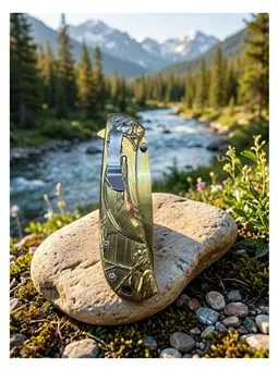Çelik Yunus çakı 19 cm gold kapalı görünüm