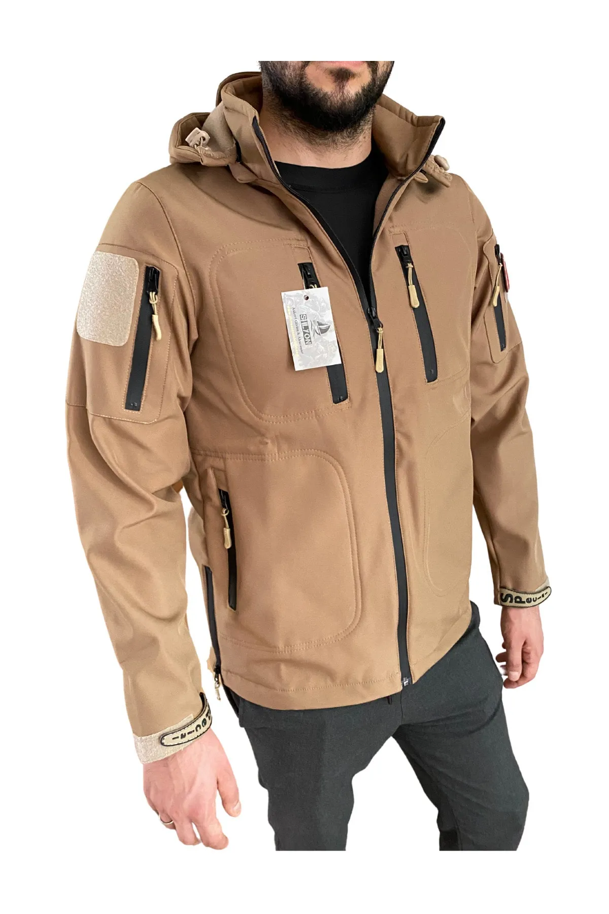 Taktik Softshell Mont Su Geçirmez Bej Renk