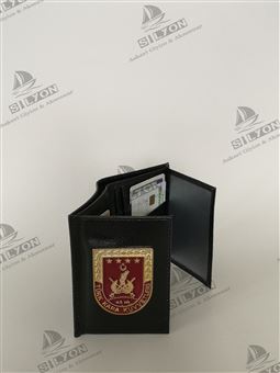 Kara Kuvvetleri Uzman Çavuş Metal Rozetli Klasik Deri Cüzdan