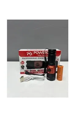 Pd-5007 Profesyonel Şarjlı 20w 1000 Lümen Asker Polis El Feneri