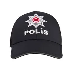 Lacivert polis kepi ön görünüm