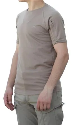 Akıncılar Bisiklet Yaka Kısa Kollu Taktik T-Shirt-Bej