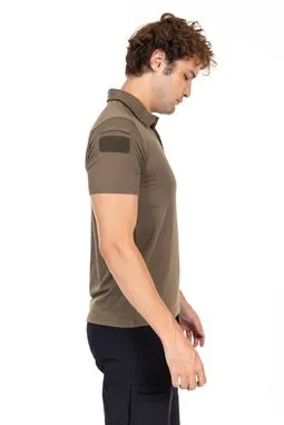 Akıncılar polo yaka taktik tişört haki baskı detayı