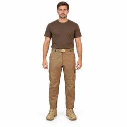 Bej Su Geçirmez Softshell Taktik Pantolon Kapaklı Kargo Cepli