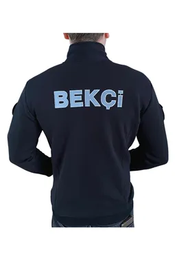 Bekçi polar fermuarlı cep detayı