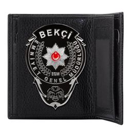 Bekçi Rozetli Klasik Cüzdan Siyah
