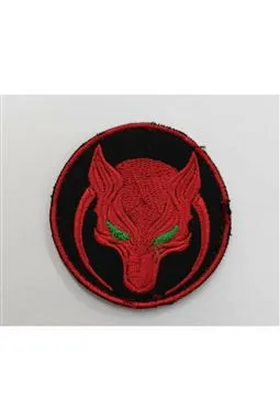 börü kırmızı-siyah peç patch önden görünüm