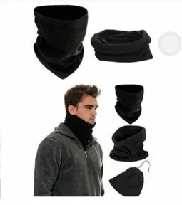 siyah termal polar bere boyunluk polar kumaş dokusu detayı