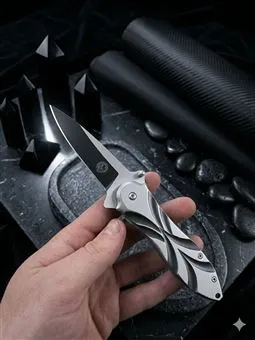 ShadowEdge Siyah ve Gümüş Renk Askeri Kamp Model Çakı / Bıçak