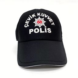 Çevik Polis Kepi Siyah