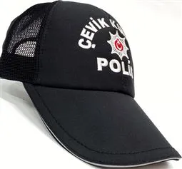 Çevik kuvvet polis kepi yan görünüm