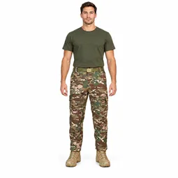 Çok Renkli Kamuflaj Su Geçirmez Softshell Pantolon Kapaklı Kargo Cepli