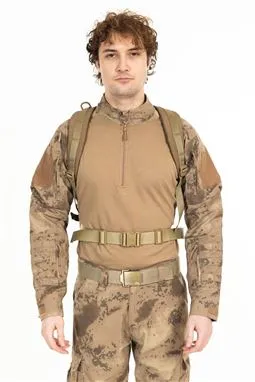 çöl sarısı bej tactical cordura sırt çantası 55 litre genişleme bölmesi detayı