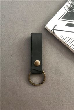 Hakiki Deri Crazy Siyah Anahtarlık