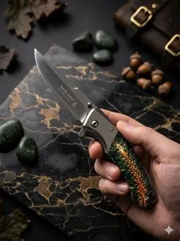 Forest Spine çalı desen çakı açık görünüm