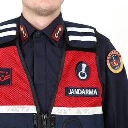 Jandarma asayiş hücum yeleği polyester malzeme detayı