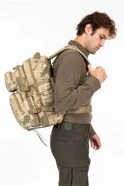 jandarma kamuflaj tactical cordura sırt çantası 55 litre ana bölme iç görünümü