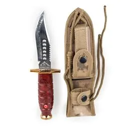 Jandarma komando bıçağı kasatura kırmızı bıçak ve kılıf