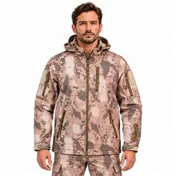 Jandarma Çöl Kamuflaj Su Geçirmez Softshell Mont