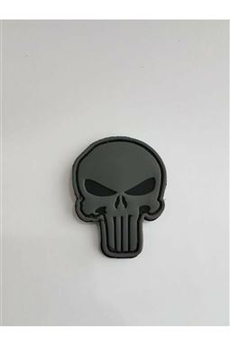 Kuru Kafa 3D Silikon Peç Gri Patch