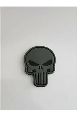Kuru Kafa 3D Silikon Peç Gri Patch