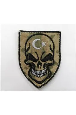 kuru kafa jandarma kamuflaj peç patch önden görünüm