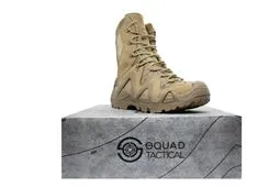 squad m-1440 fermuarsız çöl sarısı bej askeri bot yandan görünüm