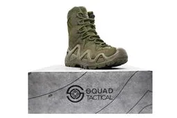 squad m-1440 fermuarsız haki askeri bot yandan görünüm