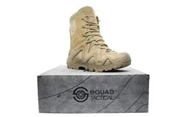squad m-1441 fermuarlı çöl sarısı bej askeri bot yandan görünüm