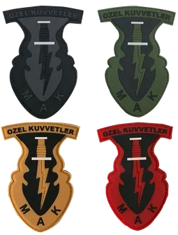 M.A.K Özel Kuvvetler Silikon Peç Siyah Patch