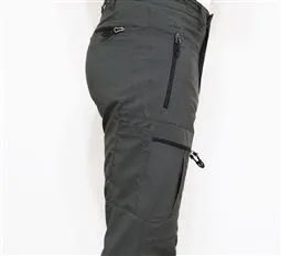 gri füme yazlık likralı trekking pantolon kamuflaj deseni detayı