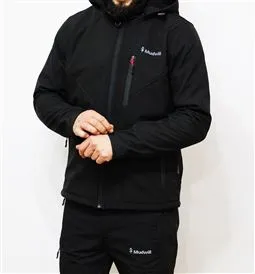 mudwill outdoor softshell erkek mont siyah kullanım görünümü