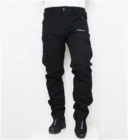 siyah softshell su geçirmez kargo taktik pantolon bel ve kemer detayı