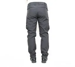 gri softshell su geçirmez kargo taktik pantolon bel ve kemer detayı