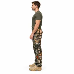 orman desenli su gecirmez softshell pantolon yan