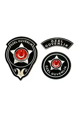 Özel Güvenlik Göğüs Arması - Kol Arması - Özel Güvenlik Yazısı Set 3D Yeni Tip