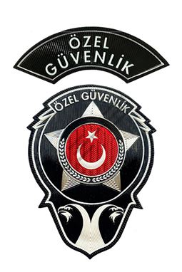 Özel Güvenlik Göğüs Arması ve Kol Arması Seti 3D Yeni Tip