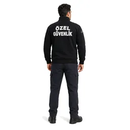 Özel güvenlik polar mont arka görünüm