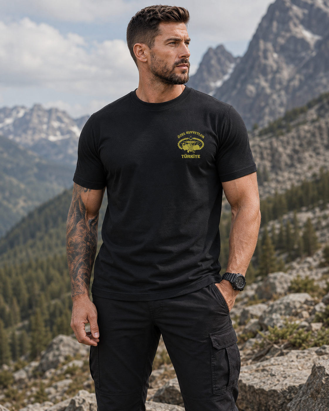 Özel Kuvvetler Bordo Bereliler Baskılı T-Shirt