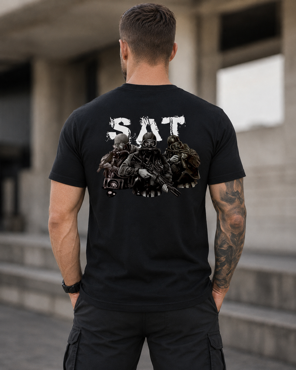 Özel Seri SAT tişört yan görünüm