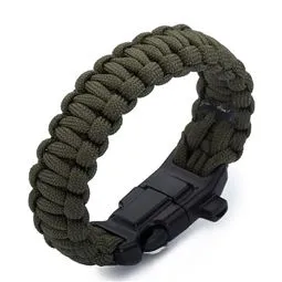 haki paracord bileklik 5 fonksiyonlu detay görünüm