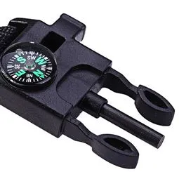bej paracord bileklik 5 fonksiyonlu yakın çekim detay