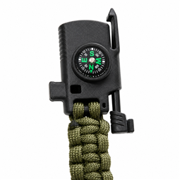 Haki Paracord Bileklik Yakın Detaylı Görünüm