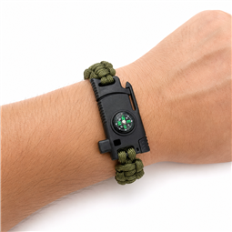 Haki Paracord Bileklik Önden Görünüm
