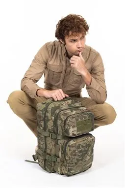 tsk piyade kamuflaj tactical cordura sırt çantası 55 litre MOLLE sistemi detayı