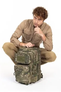 tsk piyade kamuflaj tactical cordura sırt çantası 55 litre ana bölme iç görünümü