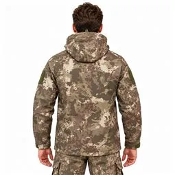 silyon piyade kamuflaj softshell mont arkadan