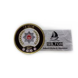 Polis İzmir Kol Arması 3D Lacivert