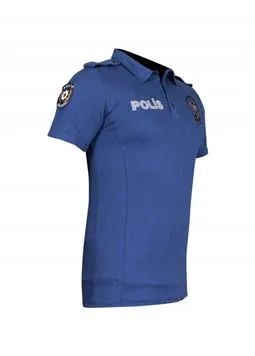 Mavi polis tişörtü arka görünüm