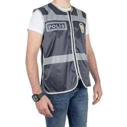 Polis uygulama yeleği reflektörlü detay